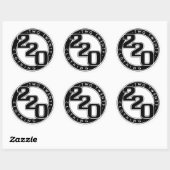 Sticker Rond Logo de vêtements 220 (Feuille)
