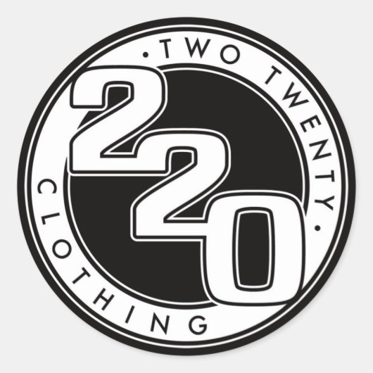 Sticker Rond Logo de vêtements 220 (Devant)