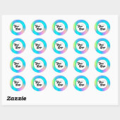 Sticker Rond Logo de votre entreprise iridescent holographique  (Feuille)