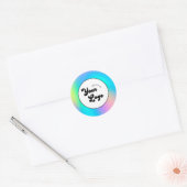 Sticker Rond Logo de votre entreprise iridescent holographique  (Enveloppe)