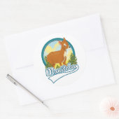 Sticker Rond Logo de voyage du Manitoba Canada (Enveloppe)