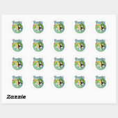 Sticker Rond logo de voyage Staniel Cay (Feuille)