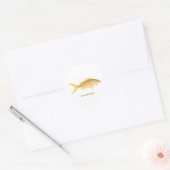 Sticker Rond Logo de Yellowtail Snapper (Enveloppe)