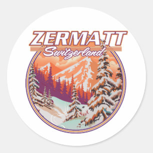 Sticker Rond Logo de Zermatt suisse