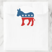 STICKER ROND LOGO DÉMOCRATE (Sac)