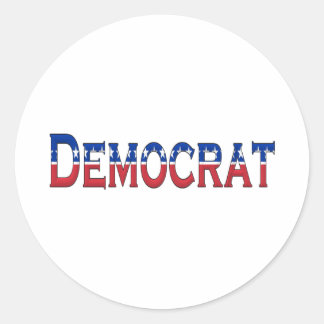 Sticker Rond Logo Démocrate Stars and Stripes
