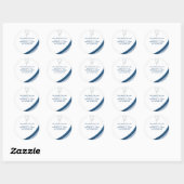 Sticker Rond Logo dentaire Dentiste Molar Boutique Bleu (Feuille)