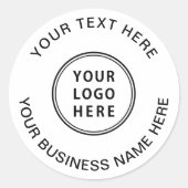 Sticker Rond Logo d'entreprise blanc (Devant)