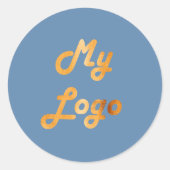 Sticker Rond Logo d'entreprise bleu foncé (Devant)