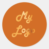 Sticker Rond Logo d'entreprise en or orange brûlé (Devant)