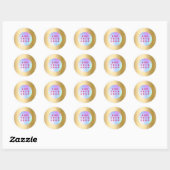 Sticker Rond Logo d'entreprise Gold (Feuille)