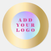 Sticker Rond Logo d'entreprise Gold (Devant)