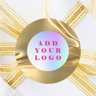 Sticker Rond Logo d'entreprise Gold