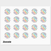 Sticker Rond Logo d'entreprise Marque promotionnelle moderne Bl (Feuille)