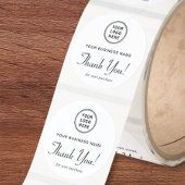 Sticker Rond Logo d'entreprise Merci