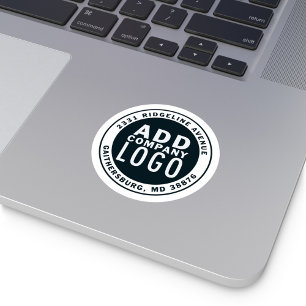Sticker Rond Logo d'entreprise minimaliste simple