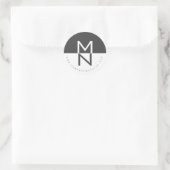 Sticker Rond Logo d'entreprise moderne (Sac)