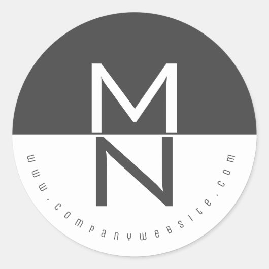 Sticker Rond Logo d'entreprise moderne (Devant)