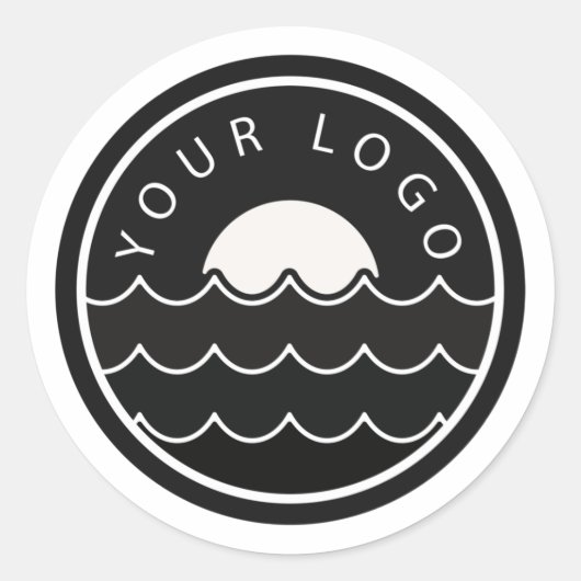 Sticker Rond Logo d'entreprise moderne (Devant)