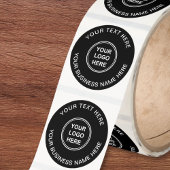 Sticker Rond Logo d'entreprise Noir