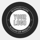 Sticker Rond Logo d'entreprise ou Modèle de texte de conception (Devant)