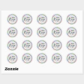 Sticker Rond Logo d'entreprise Pastel Abstrait (Feuille)