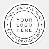 Sticker Rond Logo d'entreprise personnalisé (Devant)