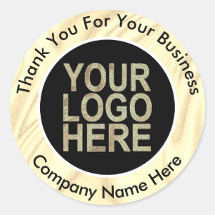 Sticker Rond Logo d'entreprise personnalisé avec holographie de