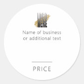 Sticker Rond Logo d'entreprise personnalisé et prix (Devant)