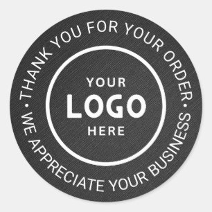 Sticker Rond Logo d'entreprise personnalisé Merci de marque