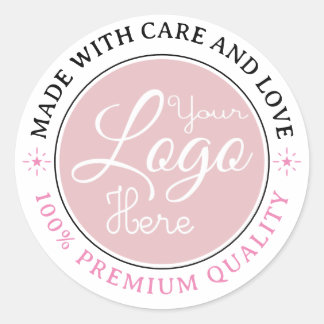 Sticker Rond Logo d'entreprise personnalisé Merci de marque