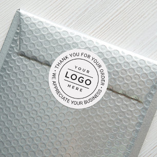 Sticker Rond Logo d'entreprise personnalisé Merci de marque