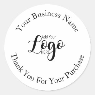 Sticker Rond Logo d'entreprise personnalisé Merci pour votre ac