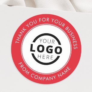 Sticker Rond Logo d'entreprise personnalisé Merci promotionnel 