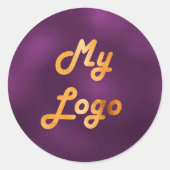 Sticker Rond Logo d'entreprise pourpre (Devant)