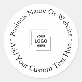 Sticker Rond Logo d'entreprise | Professionnel moderne minimali