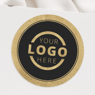 Sticker Rond Logo d'entreprise promotionnel Gold personnalisé