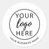 Sticker Rond Logo d'entreprise simple personnalisé (Devant)