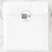 Sticker Rond Logo d'entreprise simple Typographie de code QR pe (Sac)