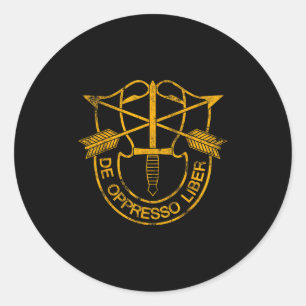 Sticker Rond Logo des anciens combattants des forces spéciales 