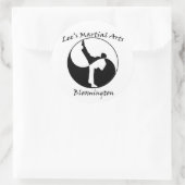 Sticker Rond Logo des arts martiaux de Lee (Sac)