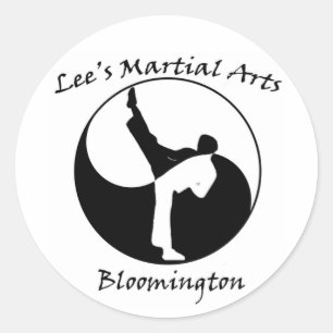 Sticker Rond Logo des arts martiaux de Lee