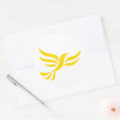 Sticker Rond Logo des libéraux démocrates (Enveloppe)