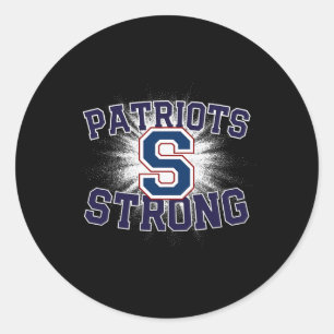 Sticker Rond Logo des Patriotes du Sud de Parkersburg Drapeau f
