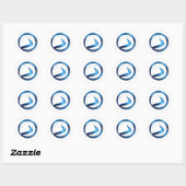 Sticker Rond logo des services de plomberie (Feuille)