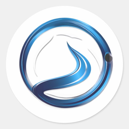 Sticker Rond logo des services de plomberie (Devant)