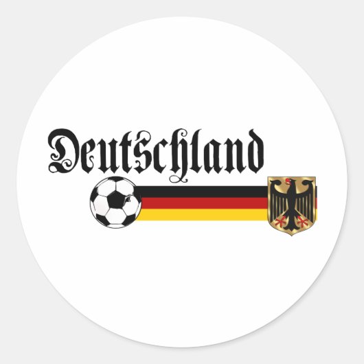 Sticker Rond Logo Deutschland grand fussball (Devant)