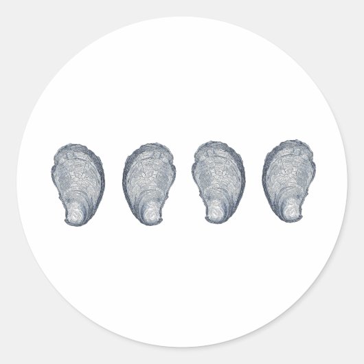 Sticker Rond Logo d'huîtres (Devant)