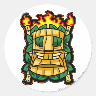 Sticker Rond Logo d'île de mystère d'équipe