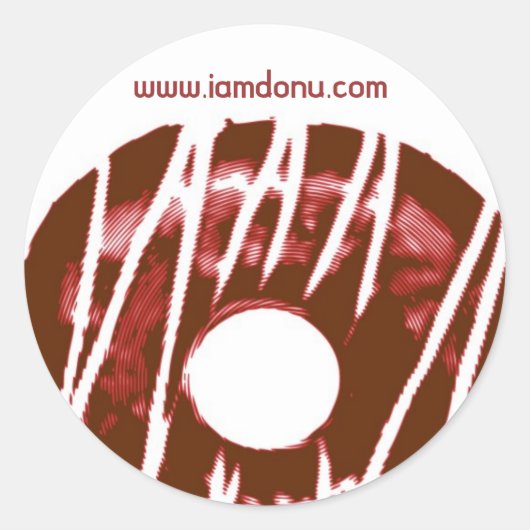 Sticker Rond logo donu, www.iamdonu.com (Devant)